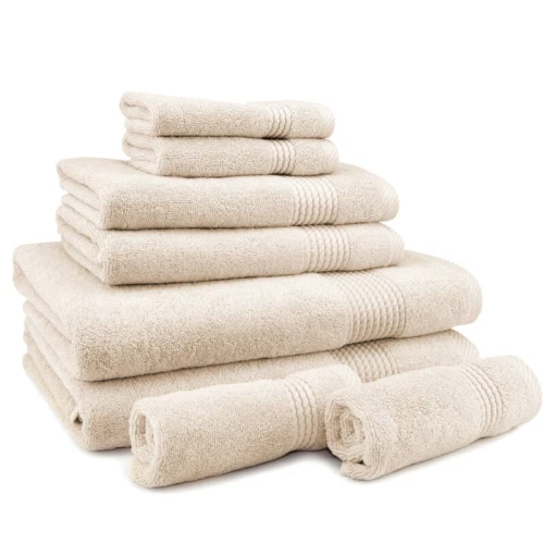 8 Pcs Towel Set 100% Egyptian Cotton Soft & High Absorbent Face Hand Bath Towels - Image 1 of 2