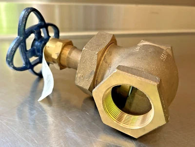 Válvula de globo roscada manual de bronce Nibco T-235-Y 1,5" pulgadas NPT nueva Foto 1 de 4