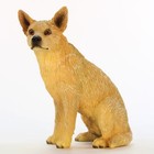 Australian Cattle Figurine Hand Painted Collectible Statue Red