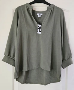 Dorothy Perkins petite size 10 shirt, khaki - BNWT - Picture 1 of 2