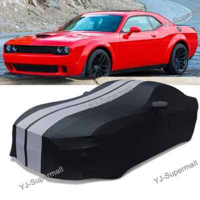 Cubierta interior para auto Dodge Challenger RT Scat Pack SRT manchas rayas grises elásticas Foto 1 de 4