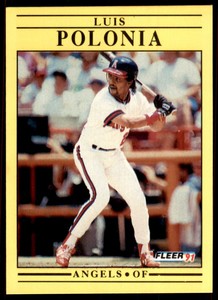 1991 Fleer Luis Polonia Baseball Cards #322