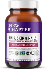 New Chapter Biotin Supplement, Vegan Hair Skin and Nails Vitamins with Fermented