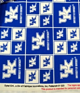 University Of Kentucky Licensed Cotton Sew Quilt Craft Fabric 1.75yds #KY020 - Picture 1 of 2