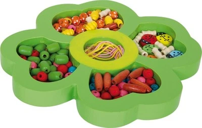 Fädelperlen Holzperlen Fädeln Ketten Kette  kreativ Spielzeug Motorik - Bild 1 von 2