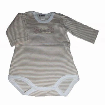 KANZ Body Baby Langarm Langarmbody Babybody hell braun unisexbody unisex beige