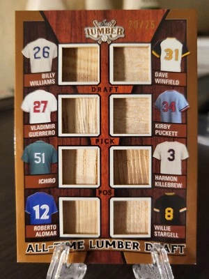 2024 Leaf Lumber Winfield Guerrero Puckett Ichiro Killebrew Stargell /25 ALD-14 - Image 1 of 3