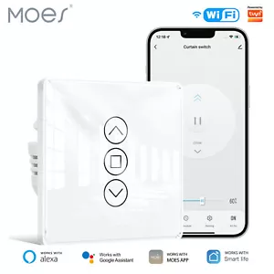 MOES WLAN Smart 2.5D Rolladenschalter Jalousien Zeitschaltuhr Alexa Google APP - Bild 1 von 18