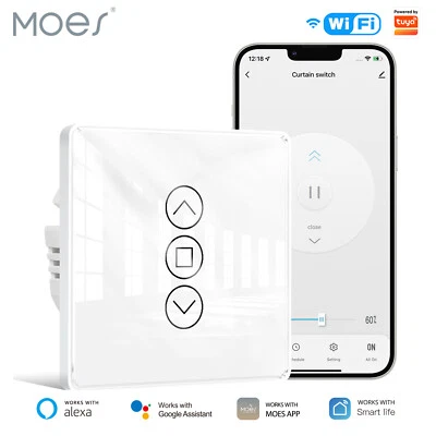 MOES WLAN Smart 2.5D interruptor persianas temporizador Alexa Google APP - Imagen 1 de 4