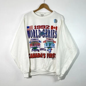 Vintage 1992 Toronto Blue Jays MLB World Series Sweatshirt Size Large NWT - Picture 1 of 7