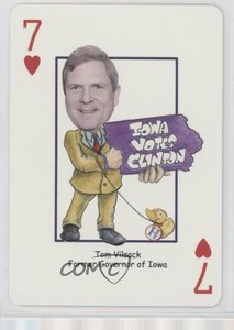 2007 Presidential Decks 2008 Vote Hillary Playing Cards Tom Vilsack #7H 09gu