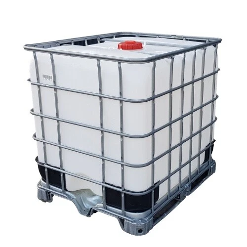 1000 l IBC Container Wassertank auf Stahlpalette ohne Auslauföffnung GESPÜLT - Bild 1 von 1