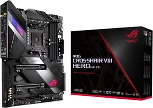 ASUS AMD AM4 ROG X570 Crosshair VIII Hero (Wi-Fi) ATX Motherboard WiFi 6 - Picture 1 of 7