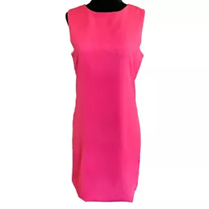 NAVEN Revolve Neon Pink Lined Sleeveless Shift Twiggy Dress Size 4 NWT - Picture 1 of 9
