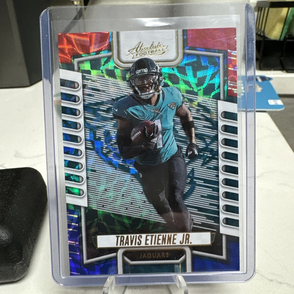 2023 Panini Absolute - Red And Blue Kaleidoscope!!  Travis Etienne Jax Jaguars!  - Image 1 of 3