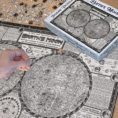 Moon Map Jigsaw Puzzle - 1000 pieces - Image 1 of 4