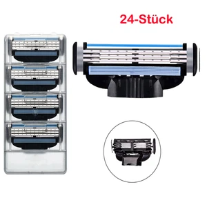 24-Stück Edelstahl Klingen Hauchdünne Klingen Rasierklingen Für Gillette Mach 3 - Bild 1 von 11