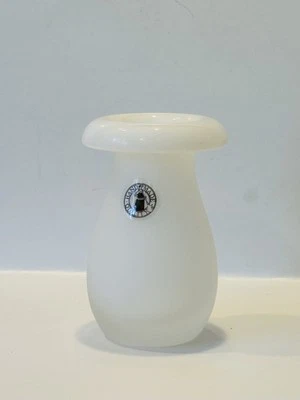 Jarrón de champiñones Estocolmo 1999 artista escandinava Maria Vinka vidrio artístico soplado 4""T Foto 1 de 4