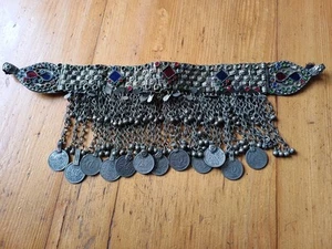 Vintage AFGHANI Kuchi Tribal Coin Necklace Ethnic Jewellery Boho Tribal - Picture 1 of 10