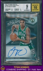 2017-18 Panini Spectra Rookie Jersey Autograph #1 Jayson Tatum AUTO RC /99 BGS 9 - Picture 1 of 2