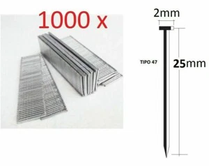 1000 CLAVOS DE 15 Y 1000 CLAVOS DE 25 PARA GRAPADORA ELECTRICA PARKSIDE PET 25 - Imagen 1 de 2