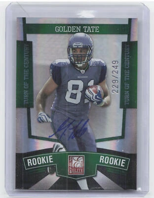 2010 Donruss Elite #156 Golden Tate Turn of the Century RC Auto #229/249 - Image 1 of 2