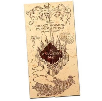 New Harry Potter Marauder's Map Mini version Collectible Parchment Prop - image 1 of 4