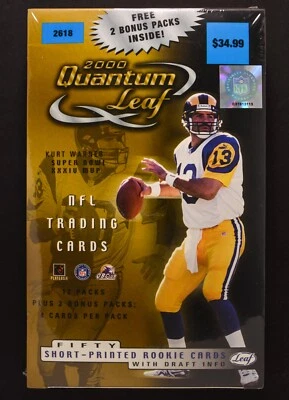 2000  Leaf Quantum  Football Sealed Blaster Box Tom Brady Rc - Image 1 of 2