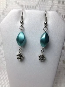 Pendientes de gancho franceses hechos a mano joyería elegantes pendientes brillantes tblpr661 - Imagen 1 de 3