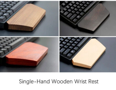 Single Hand Wood Wrist Rest Walnut Wrist Pad for Mechanical Gaming Keyboards - Image 1 of 4