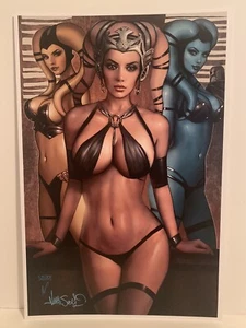 Nathan Szerdy SIGNED Tri-Lek Comic Art Print Pin-Up Star Wars - Picture 1 of 3