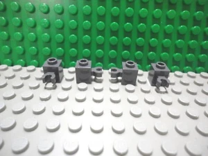Lego 4 Gris Azulado Oscuro 1x1 Bloque de Ladrillos con Clip Horizontal "C" NUEVO - Imagen 1 de 1