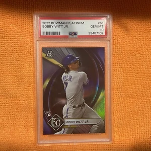 Bobby Witt JR Rookie 2022 Bowman Platinum #51 Kansas City Royals PSA 10 gemas como nuevo - Imagen 1 de 3