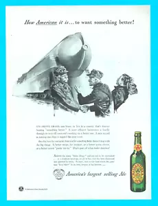 1942 WWII Ballantine Beer locomotiva ferroviaria STAMPA ANNUNCIO ingegnere ale Newark N.J. - Foto 1 di 3
