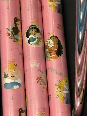 Disney Princess Christmas Wrapping Paper 20sq Ft NEW - Image 1 of 3
