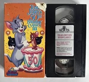 Tom and Jerry's 50th Birthday Classics III 3 VHS Tape 1990 Classic Kids Cartoon - Picture 1 of 2