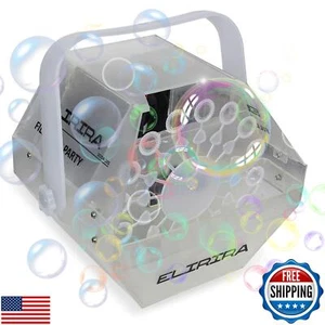 ELIRIRA Transparent Portable Bubbles Machine with Colour LED Lights,Professio - Picture 1 of 5