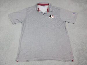 Florida State Seminoles Polo Shirt Mens Adult Large Gray FSU College Football