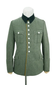 WW2 German Heer M27 Officer Cavalry / Recon Wool piped service tunic I - Bild 1 von 3