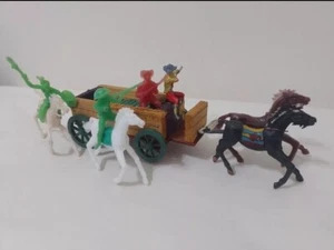Vintage Wild West Wooden STAGECOACH WAGON Mulley Jecsan 1:32 Argentina 1960 - Picture 1 of 5