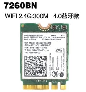 Intel Dual Band 7260BN 7260NGW NGFF 2.4G 300M Bluetooth 4.0 Wifi Card - Picture 1 of 3