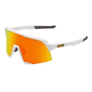 100% S3 Sunglasses Soft Tact White HiPER Red Lens - Picture 1 of 7