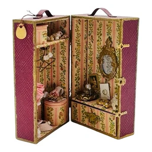 Artisan Joan Helton 1980's Dollhouse Miniature Doll Trunk RARE - Picture 1 of 11