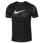 Nike Running Wild Run Breathe Mesh T-Shirt schwarz Größe kleiner Rundhalsausschnitt