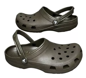 CROCS ZAPATOS DE HOMBRE ZUECOS MARRÓN GOMA TALLA 12 - Imagen 1 de 6