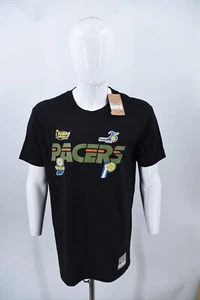 Indiana Pacers Mitchell & Ness NWT RARE!! Logo Milestone Dates T-Shirt Sz Large - Picture 1 of 11