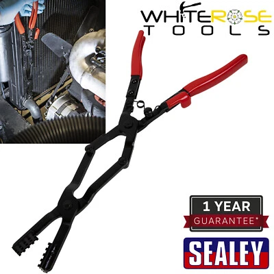 Sealey Hose Clamp Pliers - 440mm Double-Jointed Long Reach Spring Loaded - Image 1 of 4