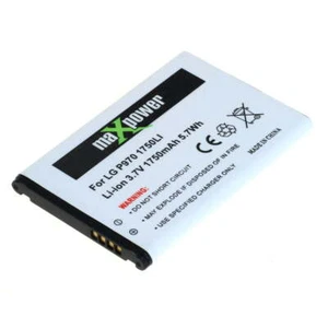 Akku MaxPower f. LG P970 Optimus Black 1750mAh Li-Ionen (BL-44JN) - Picture 1 of 3