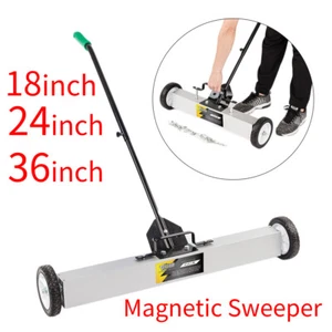 18" 36" Magnetic Warehouse Sweeper Pickup Tool for Nail Needle Screw Collection - Picture 1 of 17