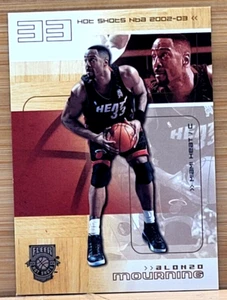 2002-03 FLEER HOT SHOTS ALONZO MOURNING #D/199 HOT HANDS MIAMI HEAT - Picture 1 of 2